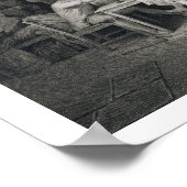 Die Dorfpolitiker, in Gravur von Abraham Raimb Poster (Ecke)