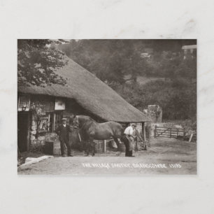 Die Dorfschmiede Sepia-Ansichtskarte Postkarte