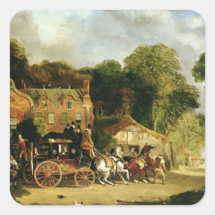 Die Dorking und Londons königliche Post, die das Quadratischer Aufkleber