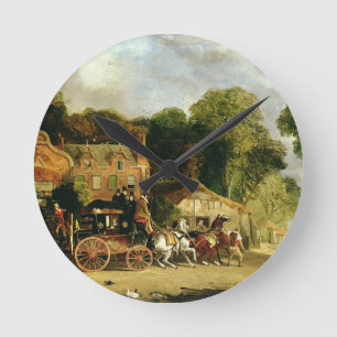 Die Dorking und Londons königliche Post, die das Runde Wanduhr