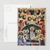 Die Dormition des Theotokos-Ikons Postkarte (Vorne/Hinten)