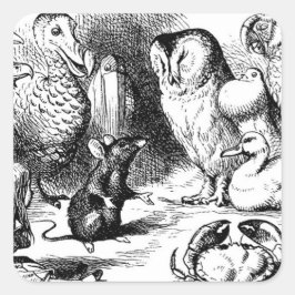 Die Dormouse erzählt eine Geschichte Quadratischer Aufkleber
