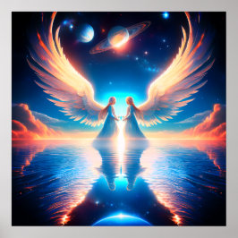 Die Double Angels an der 24x24 Wand  Poster
