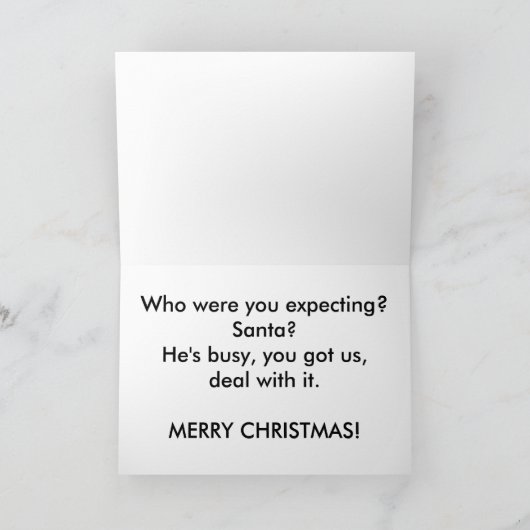 Die Doubles Feiertagskarte (Innenseite)