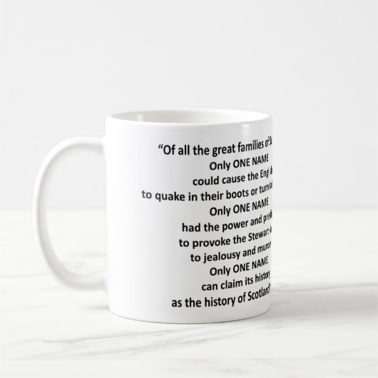 Die Douglas-Tasse "NUR EIN NAME" Kaffeetasse (Links)