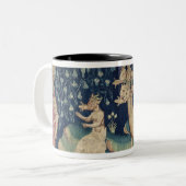 Die Drachen, die Frösche sich erbrechen Zweifarbige Tasse (Vorderseite Links)