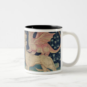 Die Drachen, die Frösche sich erbrechen Zweifarbige Tasse