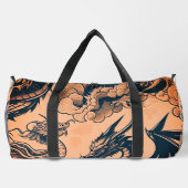 Die Drachen Krieg Orangen Himmel Duffle Bag (Rückseite)