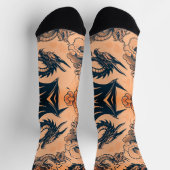 Die Drachen Krieg Orangen Himmel Socken (Oben)