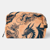 Die Drachen Krieg Orangen Himmel Waschbeutel (Rückseite)