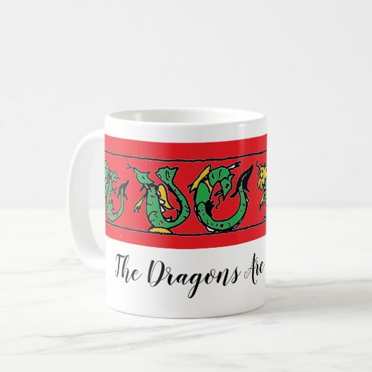 Die Drachen tanzen! Kaffeetasse (Vorderseite Links)