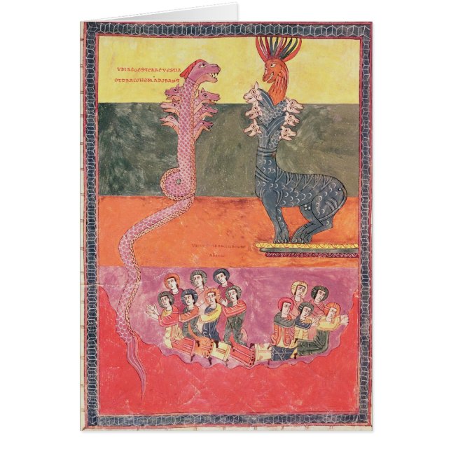 Die Drachen, vom Girona Beatus (Vorne)