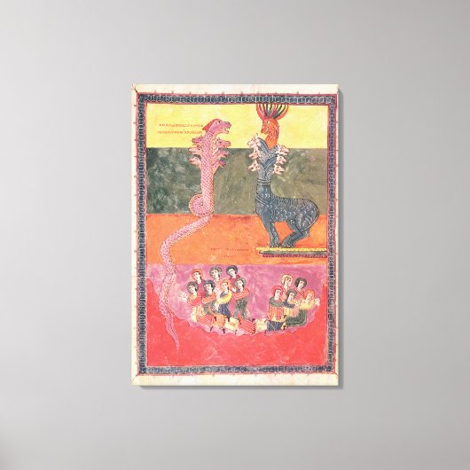 Die Drachen von der Girona Beatus Leinwanddruck (Vorderseite)
