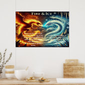 Die Drachen von Feuer und Eis Poster (Küche)