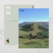 Die Drachen zurück, die Brecon Beacons, Wales Postkarte (Vorne/Hinten)