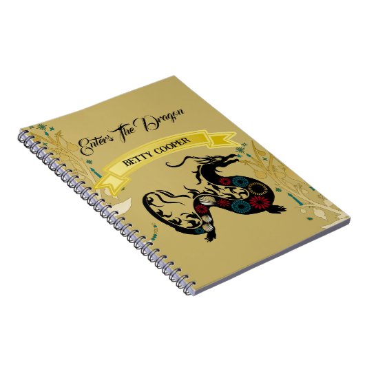 Die Drachendekorationsschule für Blumenmotive Notizblock (Rechte Seite)