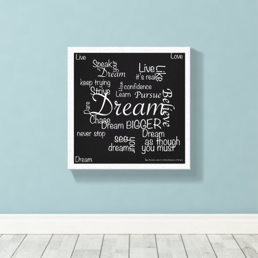 Die "Dream Chaser's Wall" Leinwanddruck (Insitu (Holzboden))