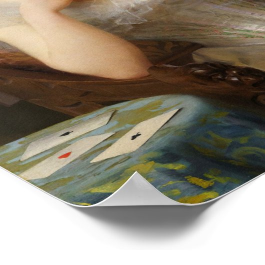 Die drei Aces von Vittorio Matteo Corcos Poster (Ecke)