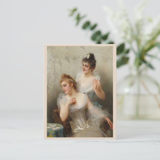 Die drei Aces von Vittorio Matteo Corcos Postkarte (Stehend Vorderseite)