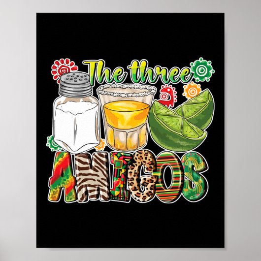 Die drei Amigos Tequila Limones Cinco De Mayo Poster (Vorne)