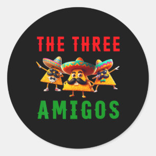 Die drei Amigos Three Friends Tres Amigos Cinco Runder Aufkleber