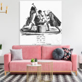 Die drei Aufträge Leinwanddruck (Insitu (Wohnzimmer))