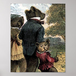 Die drei Bären machen einen Spaziergang Vintage-Il Poster