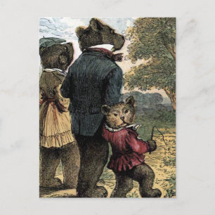 Die drei Bären machen einen Spaziergang Vintage-Il Postkarte