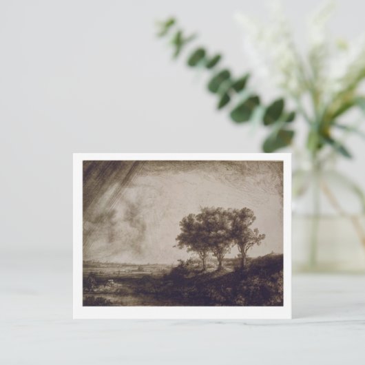 Die drei Bäume Postkarte (Stehend Vorderseite)