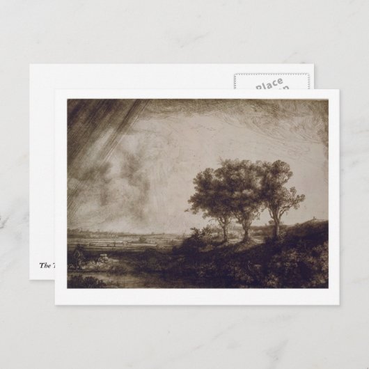 Die drei Bäume Postkarte (Vorne/Hinten)