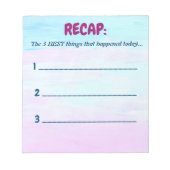 Die drei besten Dinge im Notepad Notizblock (Vorderseite)