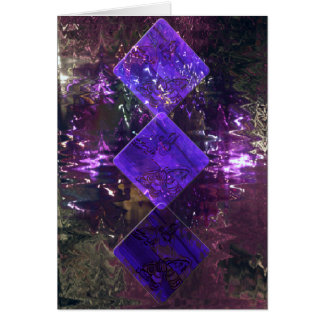 Die drei der Diamanten in Lila