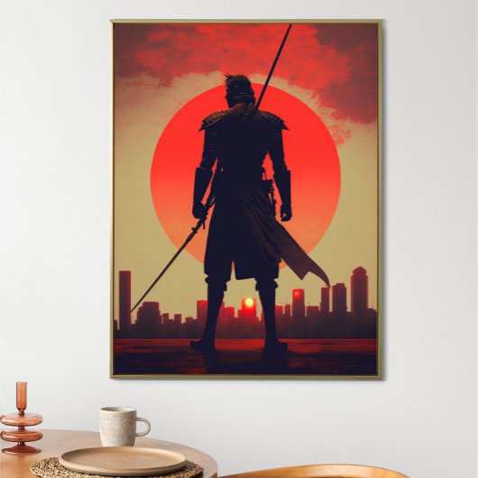 Die drei Farben des japanischen Kriegers Samurai Poster