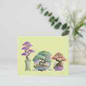 Die drei farbigen Bonsai-Vasen. Postkarte (Stehend Vorderseite)