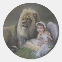 Die drei gesegneten runder aufkleber