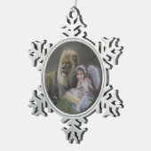 Die drei gesegneten schneeflocken Zinn-Ornament (Rechts)