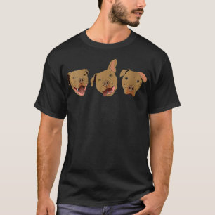 Die drei Gesichter eines Pitbull Veck T-Shirt