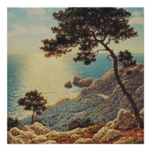 Die drei Gesimse der Französischen Riviera Poster