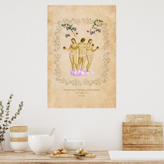 Die drei Gnaden - Raphael wird wiederhergestellt Poster (Küche)