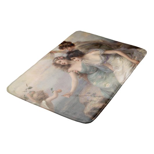 Die drei Gnaden von Edouard Bisson Badematte (Schrägansicht)