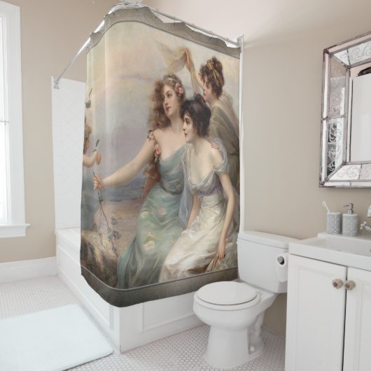 Die drei Gnaden von Edouard Bisson Duschvorhang (Beispiel)