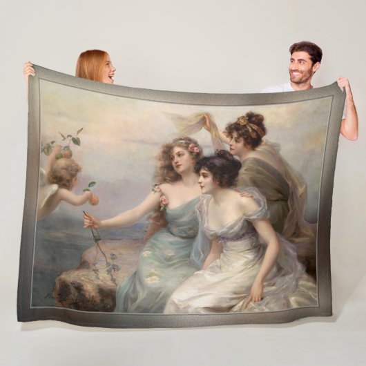 Die drei Gnaden von Edouard Bisson Fleecedecke (Beispiel)