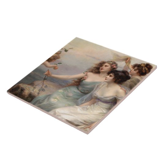 Die drei Gnaden von Edouard Bisson Fliese (Seite)