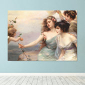 Die drei Gnaden von Edouard Bisson Leinwanddruck (Insitu (Holzboden))
