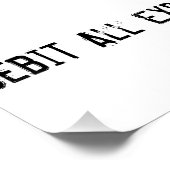 "Die drei goldenen Rechnungslegungsregeln" Poster (Ecke)