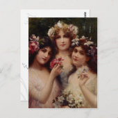 Die drei Graces - Émile Vernon Postkarte (Vorne/Hinten)