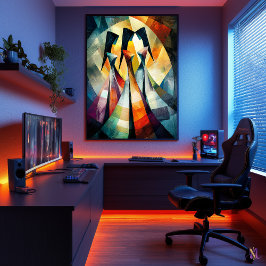 Die drei Graces - Kubist Inspiriert von Rubens Poster