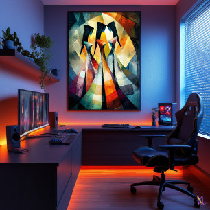 Die drei Graces - Kubist Inspiriert von Rubens Poster