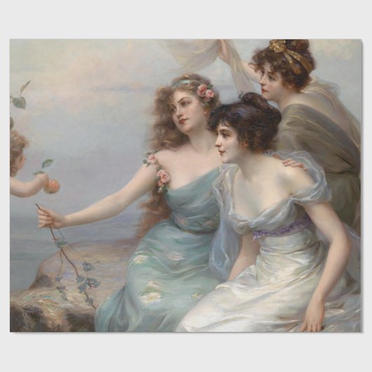 Die drei Graden von Edouard Bisson Geschenkpapier (Flach)