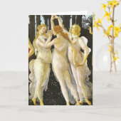 Die drei Graden von Sandro Botticelli Karte (Gelbe Blume)
